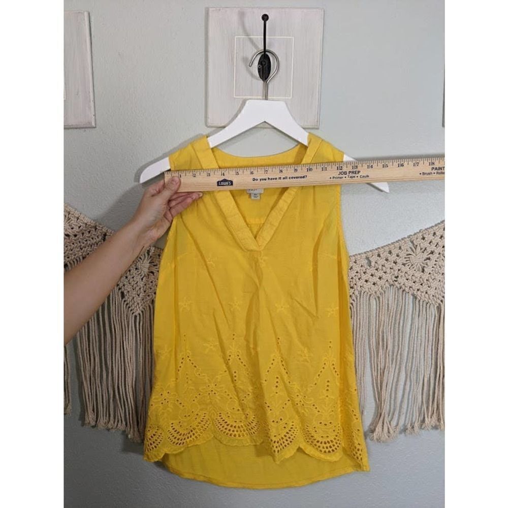 A New Day Yellow Lace Tank Top - Picture 7 of 7
